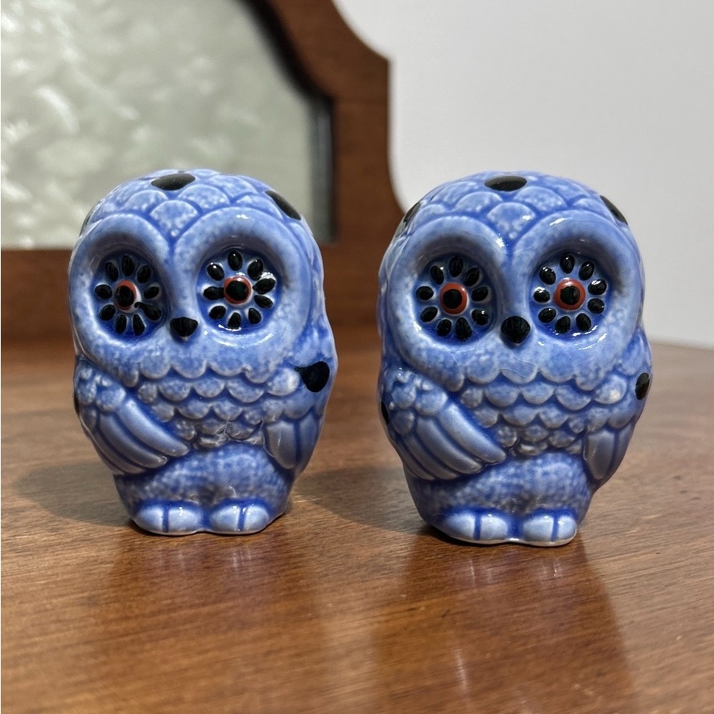 🟢3/$25🟢 Owl Salt & Pepper Shakers - Blue